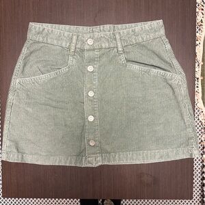 Free People, Green Corderoy skirt size 6